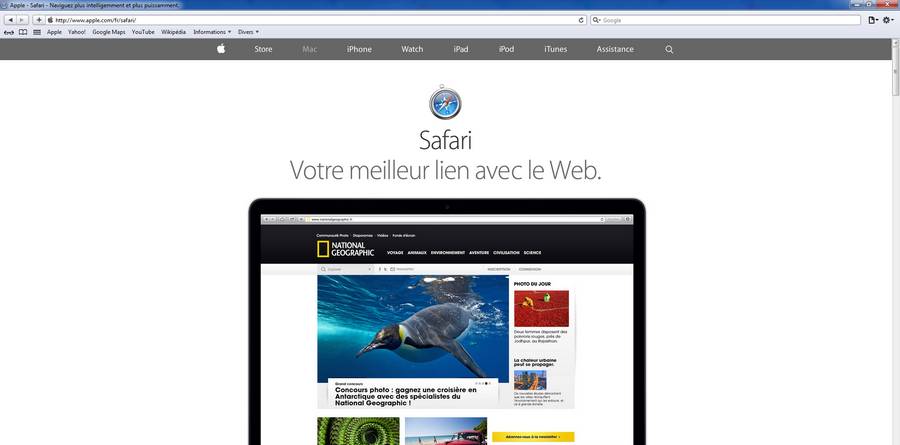 Safari navigateur Internet