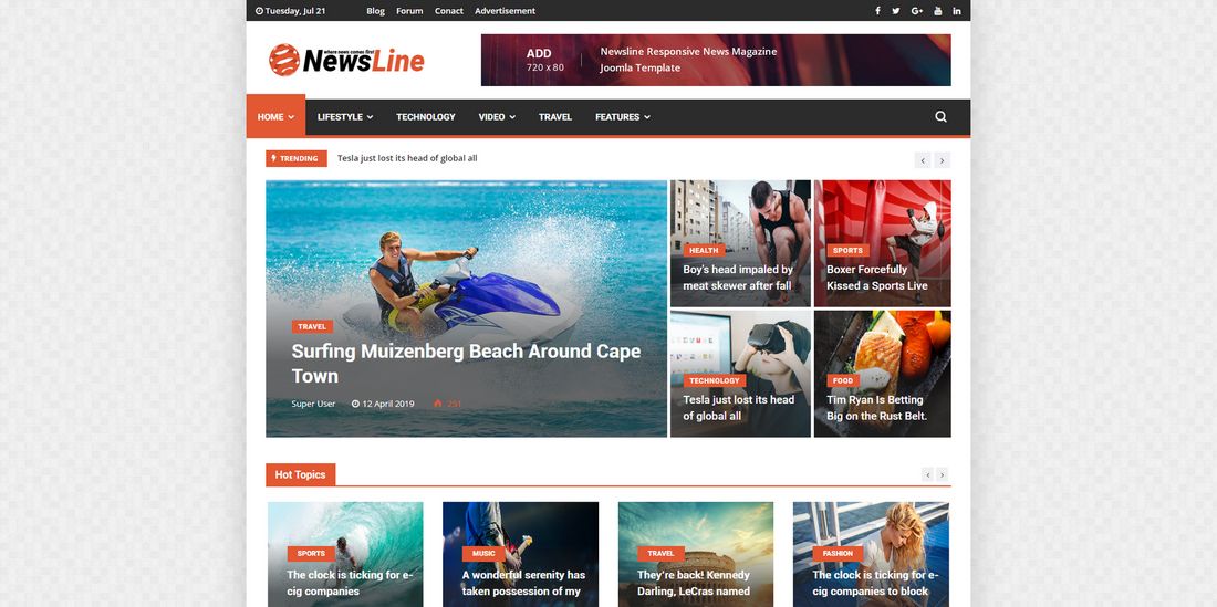 Newsline Template Joomla