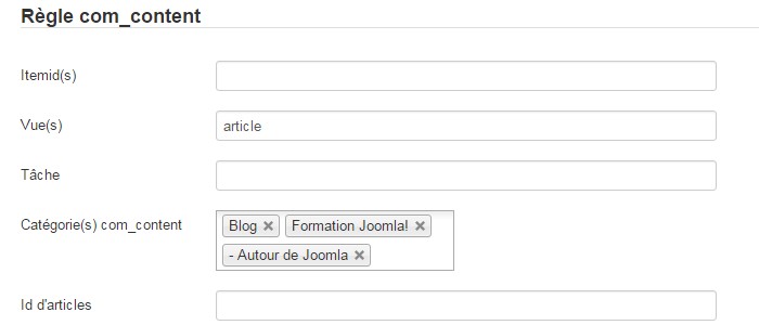 Règle plugin wbAMP pour Joomla!